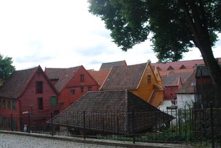 Typical wooden houses of the old part of town