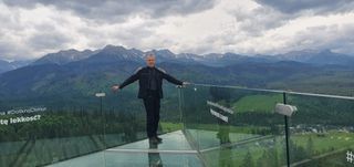 Posing on the Sky Walk