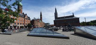 Square in front of the main train station in Copenhagen