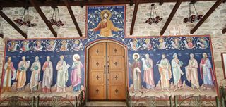 Entry into the monastery chapel