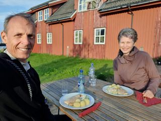 The dinner at the restaurant