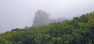 A trip to the monasteries started with low clouds