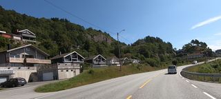 Beautiful houses along the road