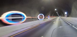 Artistic LED lights to break the monotony in the tunnel