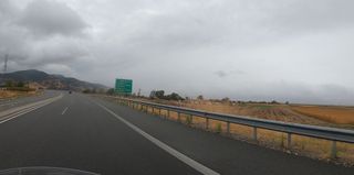 Grain fields appear to the north
