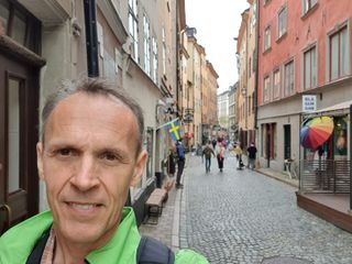 Exploring the tiny streets in the old town