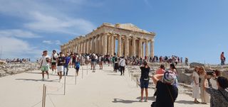 Parthenon is the main attraction on the Acropolis hill