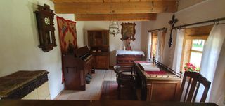 The interior of the priest's house