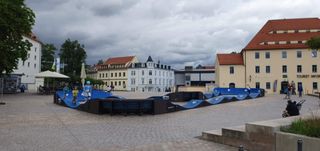 One of the town squares