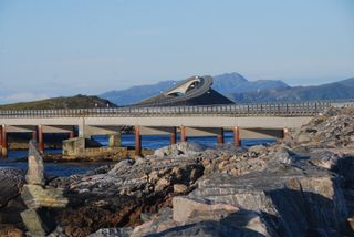 Iconic winding bridge