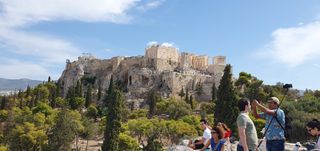 View of Acropolis from a park
