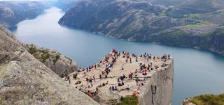 Preikestolen above Lysefjord