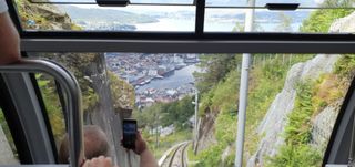 View from the ascending funicular
