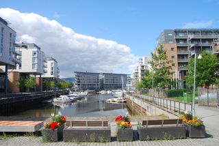 One of the canals in the new part of the city