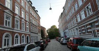Cobblestone street in Århus