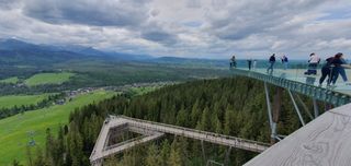 Two levels of the glass part of the Sky Walk