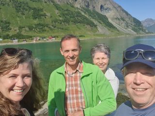 A selfie with our hosts