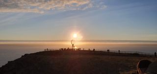 Midnight sun on the Nordkapp