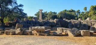 The ruins of the Temple of Zeus