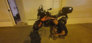 Chain lubrication in the evening