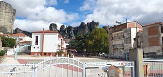 View from Kalampaka of the rock formations