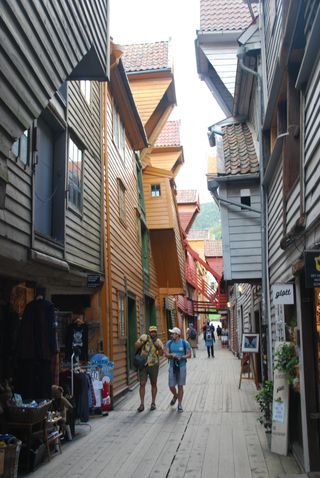 One of the narrow streets in the old town
