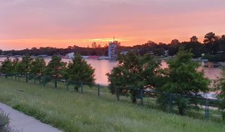 Walking by the river near Ada Ciganlija